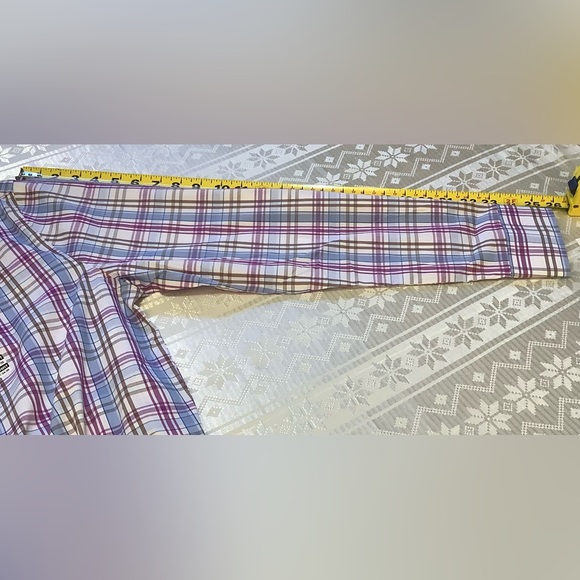 Nick Graham Shirt Men’s Large Collar Button Down Purple/White/Brown/Blue - Picture 6 of 10